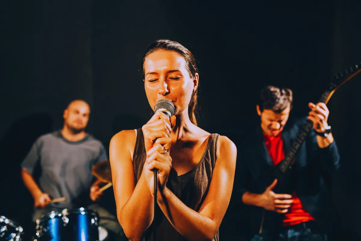 First EP promotion is key for new bands, as shown by this passionate singer performing with her band in a live setting